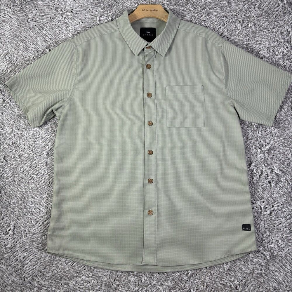 Sitka Gear Mojave Shirt Mens Large Short Sleeve Gray Stretch Preppy Beach Summer